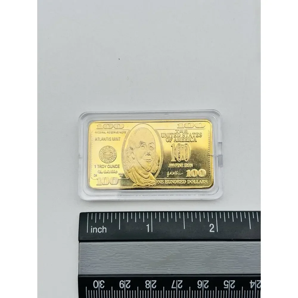Lot Of 15 Atlantis mint 1 troy ounce USA $100.00 cased wafer bar .999 fine iron